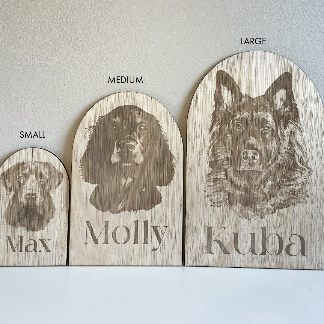 Pet Portrait Engraving On Wood