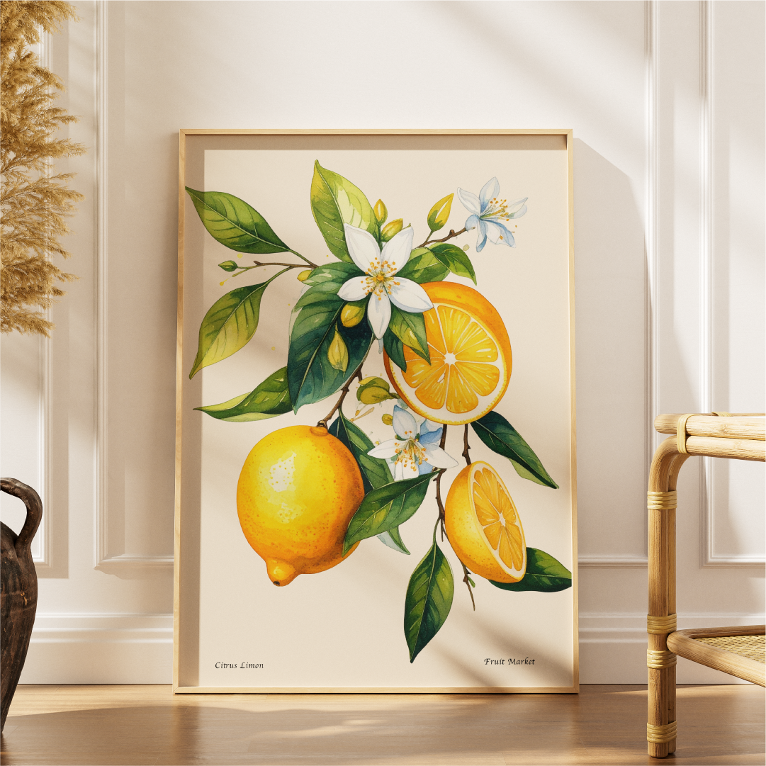 Citrus Limon - Fruit Market Print