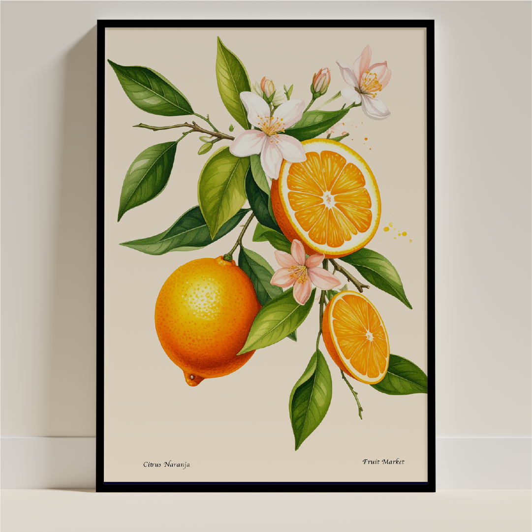 Citrus Naranja - Fruit Market Print