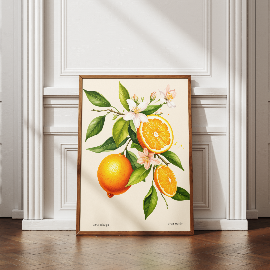 Citrus Naranja - Fruit Market Print